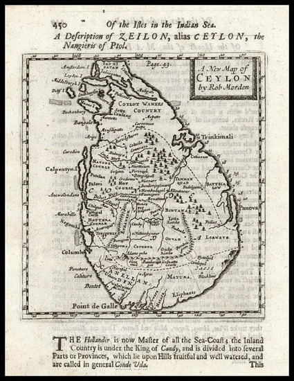 84-India and Other Islands Map By Robert Morden