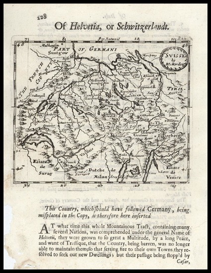 47-Europe and Switzerland Map By Robert Morden