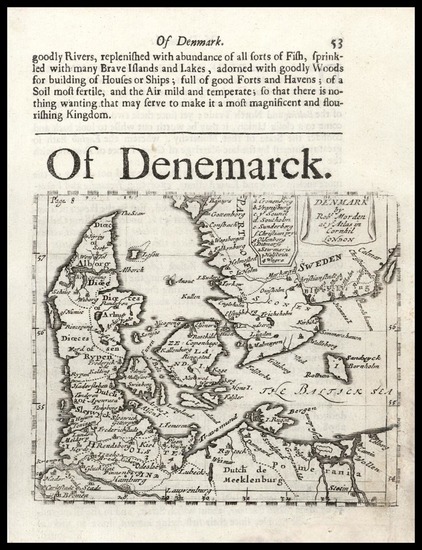 92-Europe, Baltic Countries, Scandinavia and Germany Map By Robert Morden