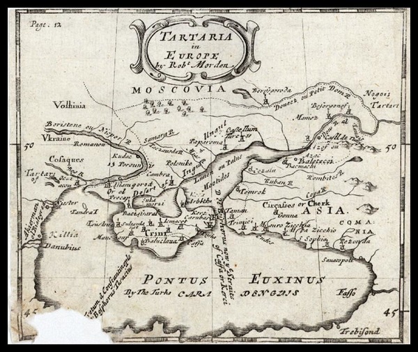 53-Turkey, Turkey & Asia Minor and Russia in Asia Map By Robert Morden