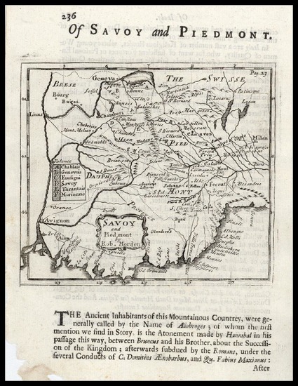 61-Europe, France and Italy Map By Robert Morden