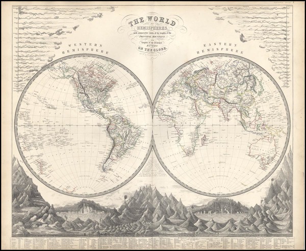 16-World, World and Curiosities Map By Alexander Keith Johnston
