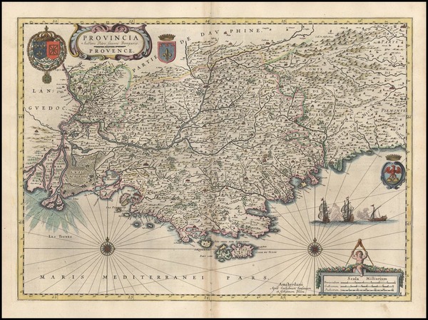 95-Europe and France Map By Willem Janszoon Blaeu