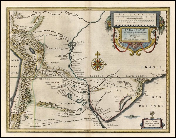 13-South America Map By Willem Janszoon Blaeu