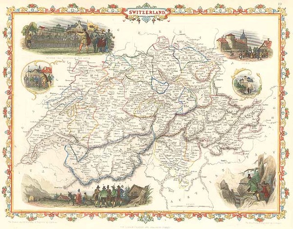 57-Europe and Switzerland Map By John Tallis