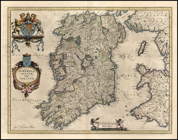 80-Ireland Map By Willem Janszoon Blaeu