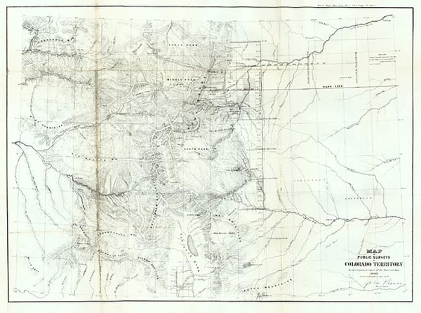 39-Plains, Southwest and Rocky Mountains Map By U.S. General Land Office Survey