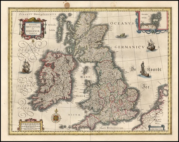 46-Europe and British Isles Map By Willem Janszoon Blaeu