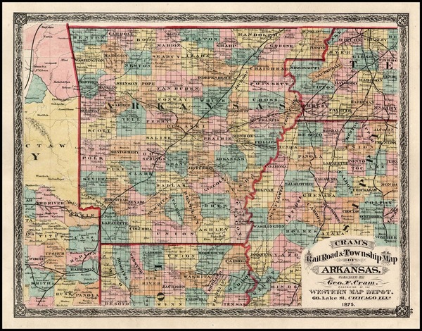 88-South Map By George F. Cram