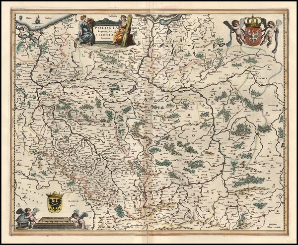 27-Europe and Poland Map By Willem Janszoon Blaeu