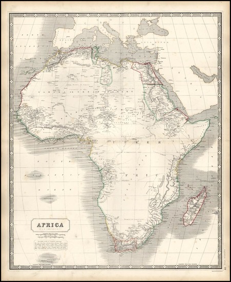 58-Africa and Africa Map By W. & A.K. Johnston