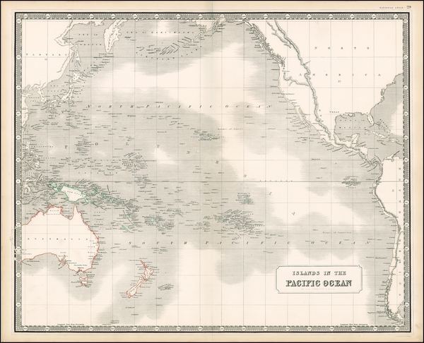 11-World, Australia & Oceania, Pacific and Oceania Map By W. & A.K. Johnston