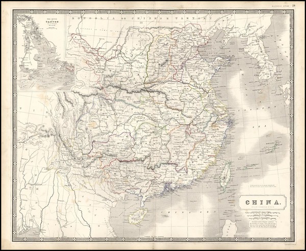 35-Asia and China Map By W. & A.K. Johnston