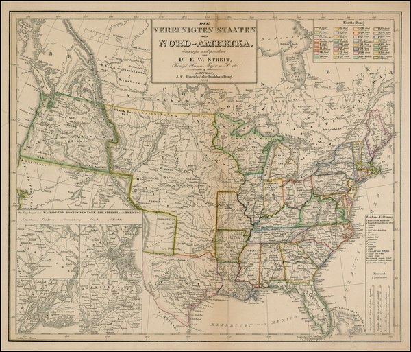 9-United States and Texas Map By Dr. F.W. Streit