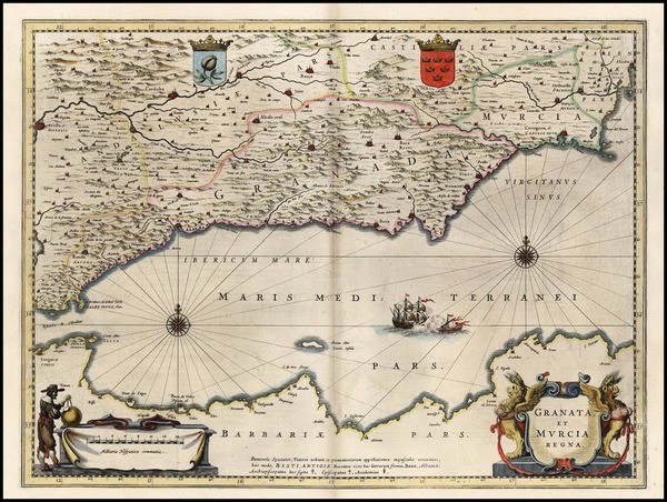 18-Europe and Spain Map By Willem Janszoon Blaeu