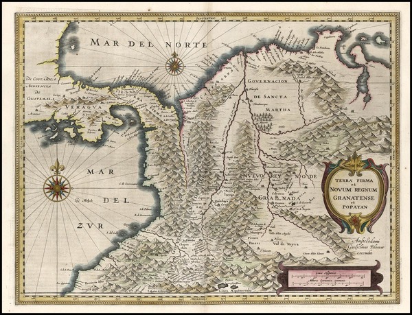 96-South America Map By Willem Janszoon Blaeu