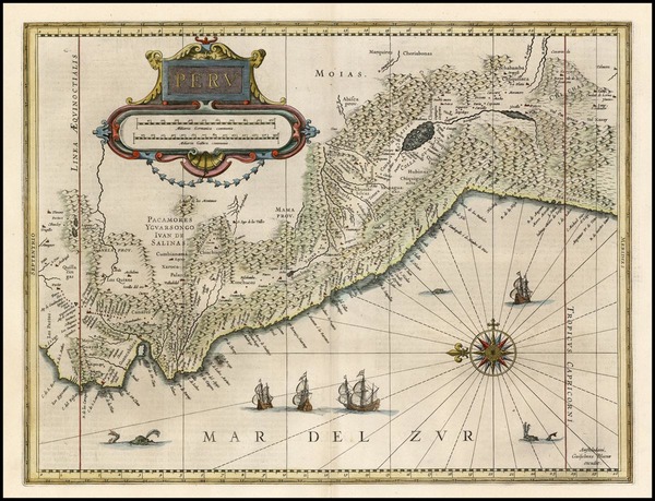 8-South America Map By Willem Janszoon Blaeu