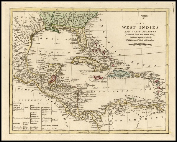 51-South, Southeast, Caribbean and Central America Map By Robert Wilkinson