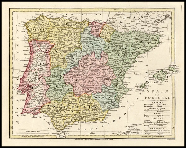 66-Spain and Portugal Map By Robert Wilkinson