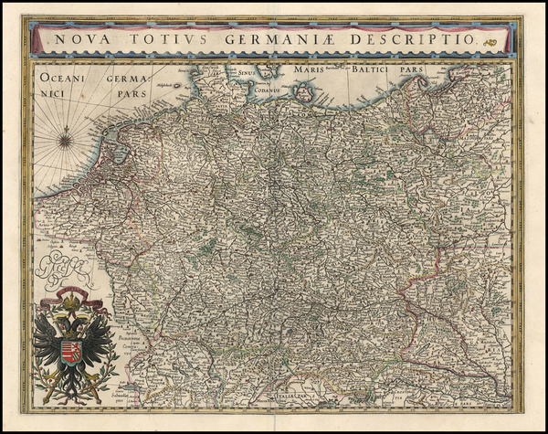 61-Europe, Netherlands, Poland, Baltic Countries and Germany Map By Willem Janszoon Blaeu