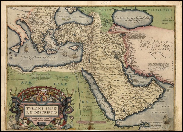 17-Europe, Turkey, Mediterranean, Asia, Middle East and Turkey & Asia Minor Map By Abraham Ort