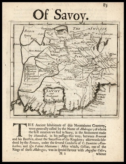 22-Europe, France and Italy Map By Robert Morden