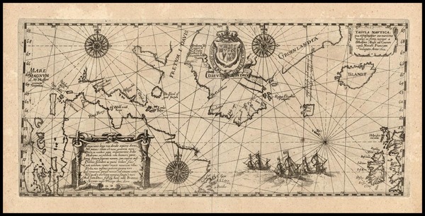 21-World, Polar Maps, Atlantic Ocean and Canada Map By Theodor De Bry