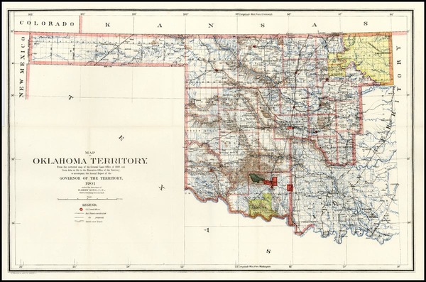 69-Plains and Southwest Map By General Land Office