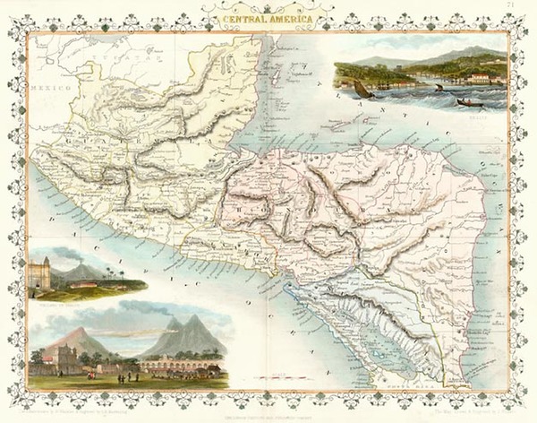 4-Central America Map By John Tallis