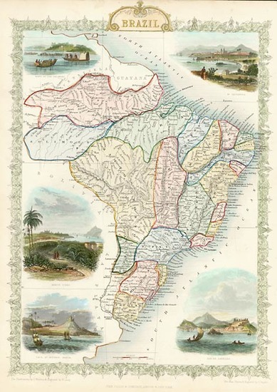 46-South America Map By John Tallis