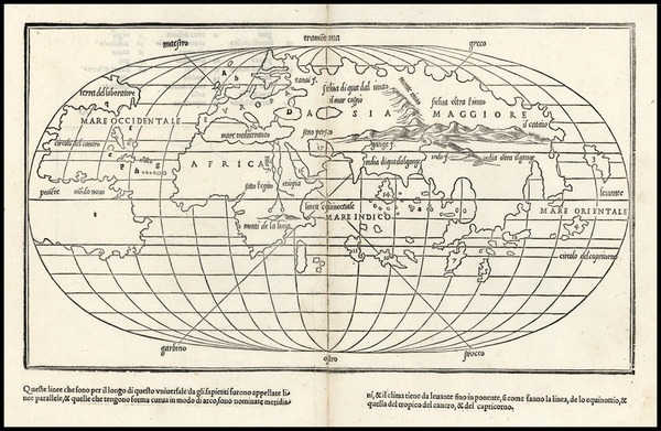 14-World and World Map By Benedetto Bordone