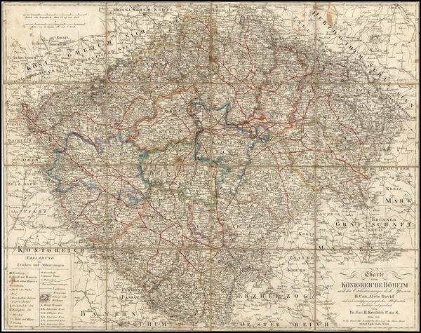 33-Europe and Czech Republic & Slovakia Map By Martin Alois David / Franz J. Kreibich