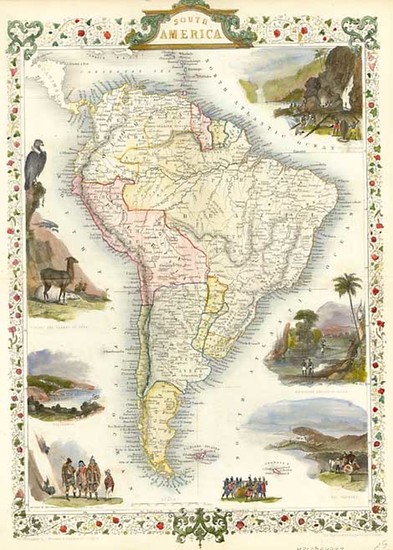 100-South America Map By John Tallis