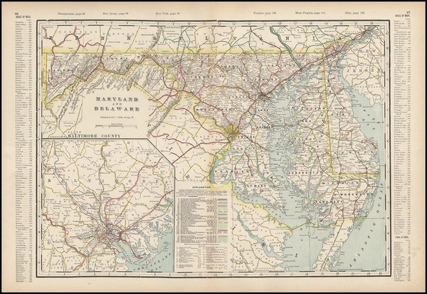 11-Mid-Atlantic and Southeast Map By George F. Cram