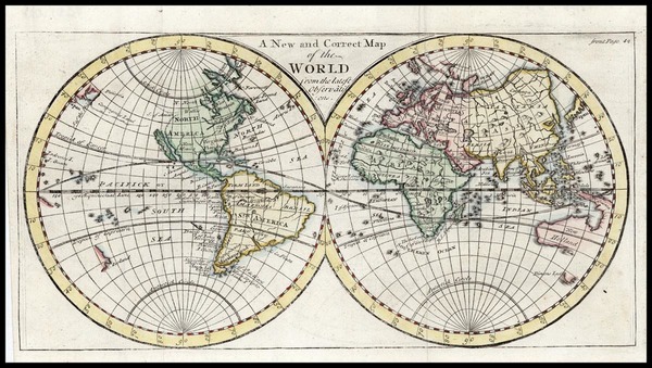 81-World and World Map By John Senex