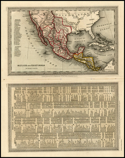 51-Texas, Southwest, Rocky Mountains and California Map By Thomas Starling