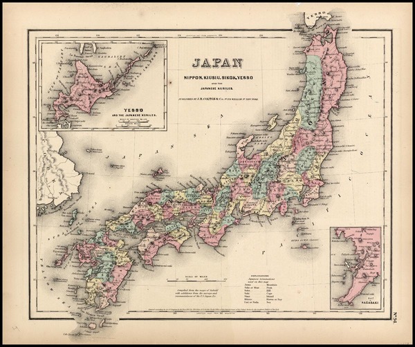 47-Asia and Japan Map By Joseph Hutchins Colton