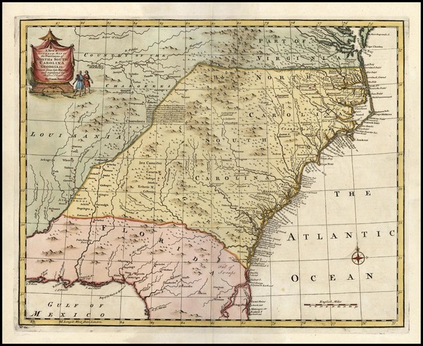 10-South and Southeast Map By Emanuel Bowen