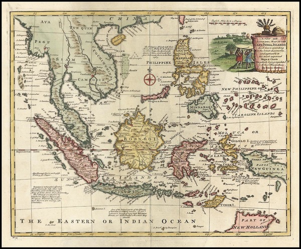 85-Asia, Southeast Asia, Philippines, Australia & Oceania and Australia Map By Emanuel Bowen