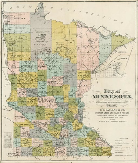 49-Midwest Map By C.C. Garland & Co.