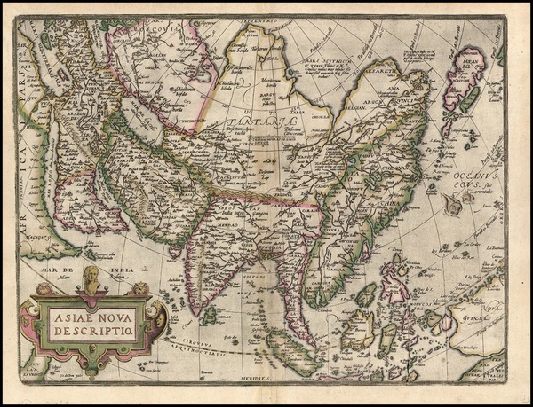 21-Asia, Asia, Australia & Oceania and Oceania Map By Abraham Ortelius