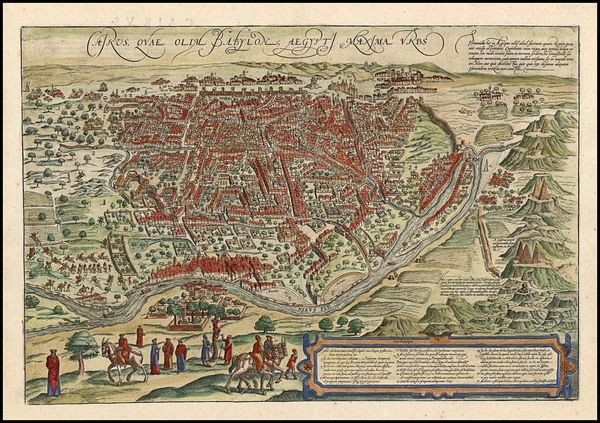 55-Africa and North Africa Map By Georg Braun  &  Frans Hogenberg