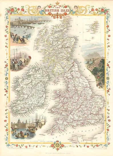 46-Europe and British Isles Map By John Tallis