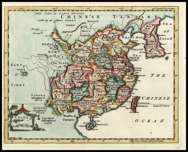 100-Asia, China, Korea and Central Asia & Caucasus Map By Thomas Jefferys