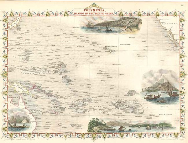 79-World, Australia & Oceania, Pacific, Oceania, Hawaii and Other Pacific Islands Map By John 