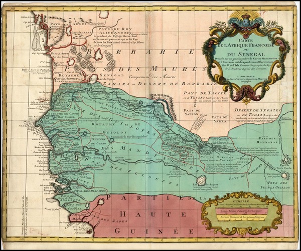 14-West Africa Map By Johannes Covens  &  Cornelis Mortier