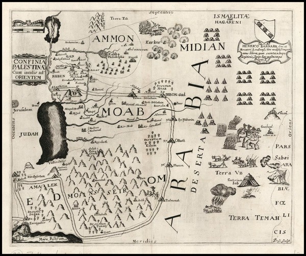 46-Asia and Holy Land Map By Thomas Fuller