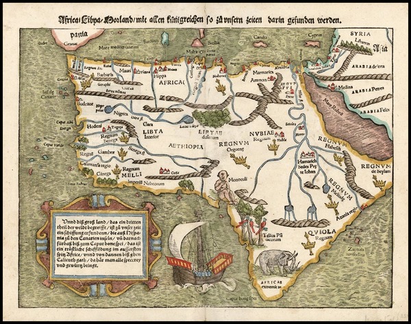 33-Africa and Africa Map By Sebastian Munster