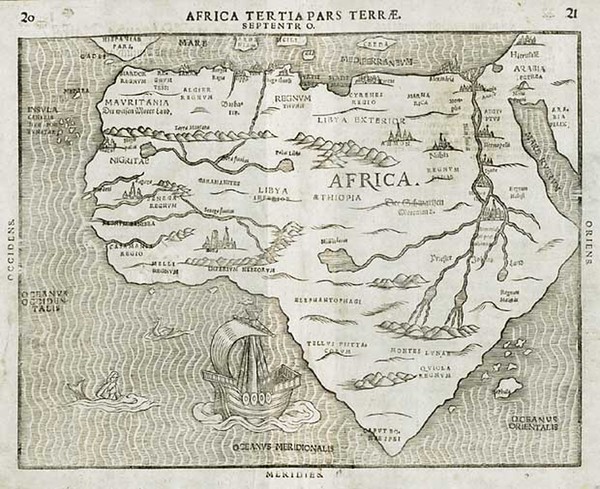 57-Africa and Africa Map By Heinrich Bunting