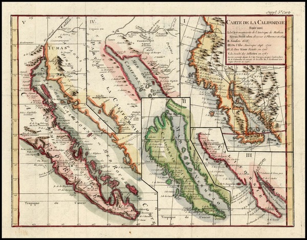 70-Baja California and California Map By Denis Diderot / Didier Robert de Vaugondy